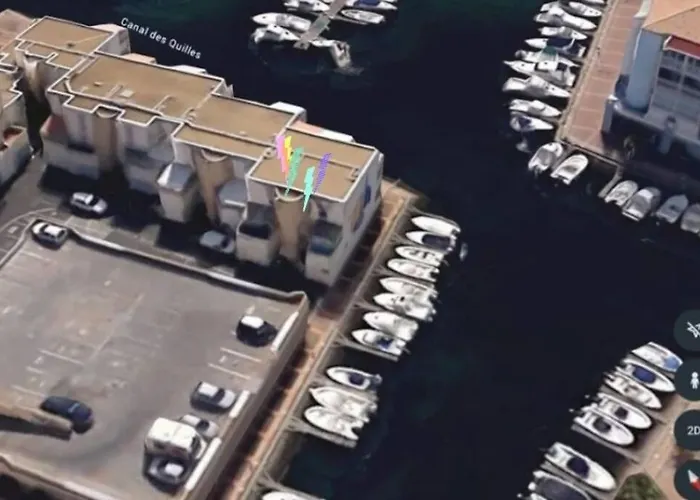 Studio moderne classe 2 dans marina proche mer et etang - lit wifi fibre et parking privé